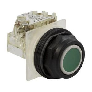 Drukknop Verzonken Terugvering Ø30mm 1NO+NC Groen