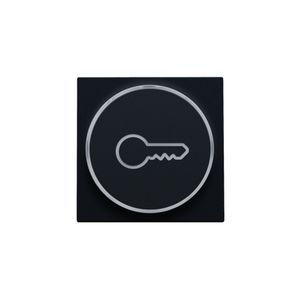 Afwerkingsset doorschijnende ring sleutelsymb. 6A black c.
