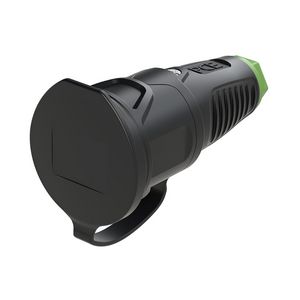 Koppelcontactstop randaarde er afdekkap Taurus2 zwa/gro rubber VVE=20
