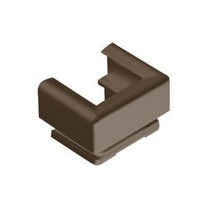 Invoerstukje bruin v.kabelkanaal 15x155