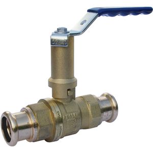 Kogelkraan XPress PS550EL messing  met verlengde spindel 28mm 2x pers DN25