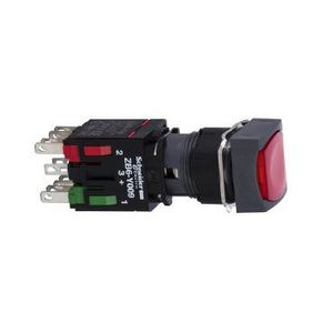 Drukknop Verlicht Verzonken Terugvering 16mm 24V 1NO + 1N