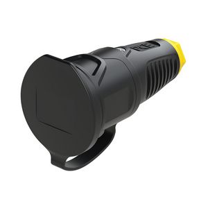 Koppelcontactstop randaarde er afdekkap Taurus2 zwa/gee rubber VVE=20