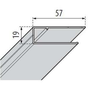 Muurprofiel h01 h2000 zwart
