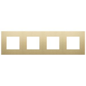 4-voudig afdekplaat hoh 71mm Pure alu gold brushed