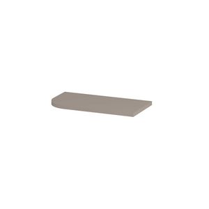 Topplaat gelakt tbv fonteinonderkast links afgerond model 40cm mat kasjmier grijs