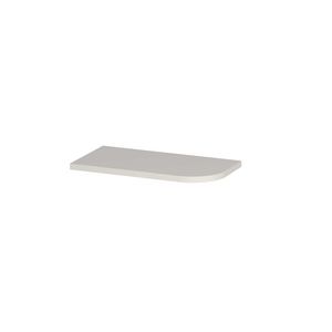 Topplaat gelakt tbv fonteinonderkast rechts afgerond model 40cm mat wit