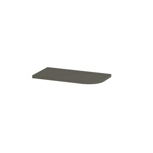 Topplaat gelakt tbv fonteinonderkast rechts afgerond model 40cm mat beton groen