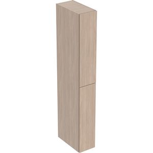 Hoge apothekerskast met twee uittreklades B24 H180 Eiken