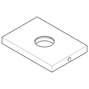 Rozet v. regendouche 78x55,5x8,5mm Champagne (22kt Goud)