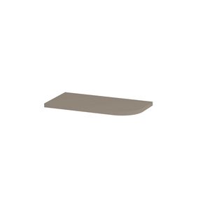 Topplaat gelakt tbv fonteinonderkast rechts afgerond model 40cm mat creme cotton