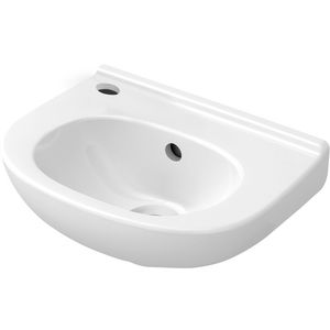 NEWO fontein Compact 360x270x160mm kraangat links + overloop Alpin wit