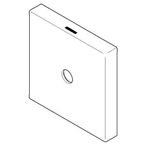 Rozet v. greep Hot 60x60x9mm chr