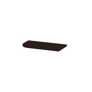 Topplaat fineer tbv fonteinonderkast links afgerond model 40cm dark veneer