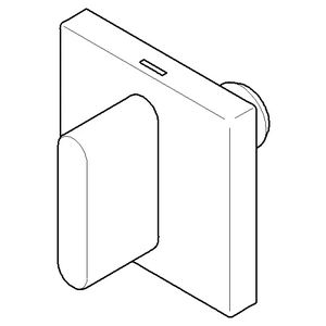Greep inbouw wand Cold ovaal puur 60x60x40mm Dark plat.geb