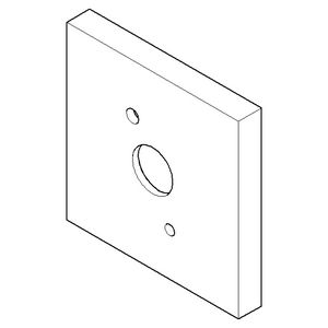 Rozet v. wandaa. 60x60x9mm Champagne (22kt Goud)