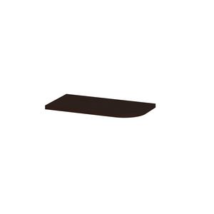 Topplaat fineer tbv fonteinonderkast rechts afgerond model 40cm dark veneer
