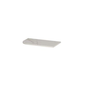 Topplaat keramische slab tbv fonteinonderkast links afgerond model 40cm calacatta matt