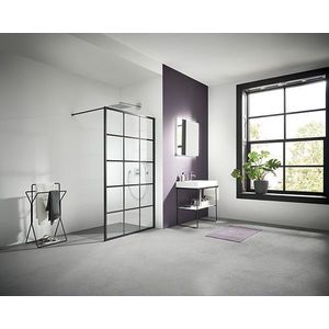 WALK-IN XD WW1 H=200cm 1080-1100mm SWS soft zwart helder Clean