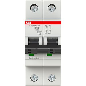 Installatieautomaat S200MT 1-polig+N B-karakteristiek 63A 10kA