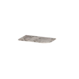 Topplaat keramische slab tbv fonteinonderkast rechts afgerond model 40cm island glossy