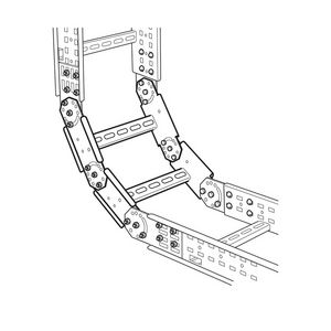 Stijg/vervalstuk instelbaar 316L B600 H150