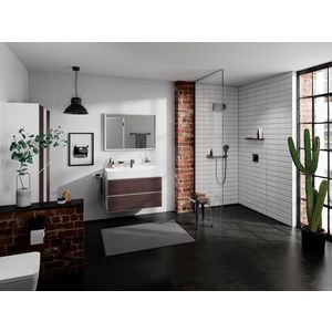 Hoge kast mat wit / front dark oak 400/360 scharnieren links Xevolos E 54218730