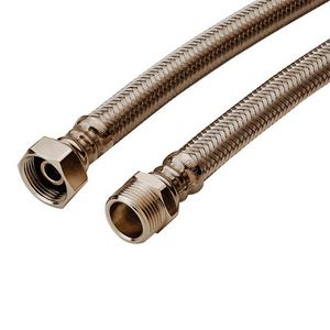 Flex aansluitslang met RVS omvlechting 1/2" wartel b VVE=10