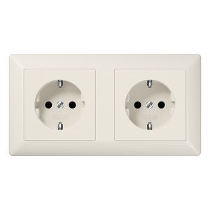 Wandcontactdoos wit 2-voudig voor wandgoot AS500 VVE=5