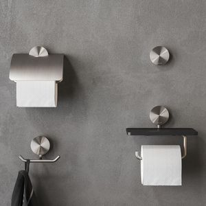 Closetrolhouder enkel zonder klep met planchet RVS OPAL Geesa