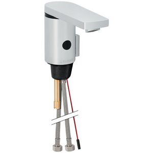 Wastafelkraan 186 chroom netvoeding excl. trafo met mengknop