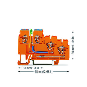 3-draads initiatorvoedingsklem LED 2,5mm² 281-483 VVE=10