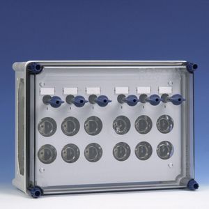 Lichtgroepenkast 6x2 DII met RSD 25 incl. rails
