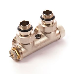 Thermostatisch H-onderblok haaks 1-Pijps