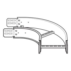 Bochtstuk 90gr.RVS316 B400 H150