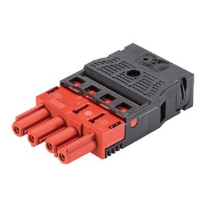 Kabelsteker GST18I4 female tomatenrood veerklem VVE=50