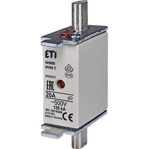 Zekering 500V 20A NH000 gG VVE=3