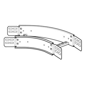 Bochtstuk 45gr.RVS316 B600 H150