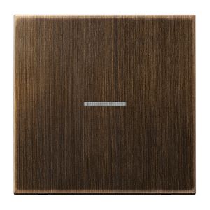 Stuurafdekking LS 1voudig messing antiek HOME