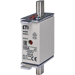 Zekering 500V 100A NH000 gG VVE=3