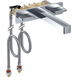 Wandmengkraan 2knops hoekig: gl.chroom/ L=18cm ONE 2021