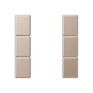 Tastafdekking compleet 3-voudig A500 champagne KNX