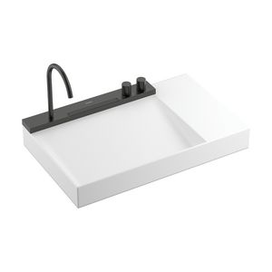 Wastafel Avalegra AquaUnit 780/475 Brushed Black Chrome