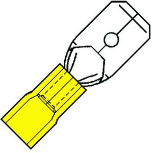 Kist a 100st. geisoleerde vlaksteker 2,8x0,5mm 4,0-6,0mm² Nylon