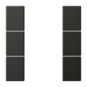 Tastafdekking compleet 3-voudig LS antraciet KNX