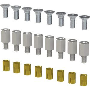Set a 8st. Bevestigingset voor EH3 montageplaten 5mm
