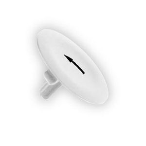 Kapje ronde drukknop 22mm Pijl omhoog Wit VVE=10