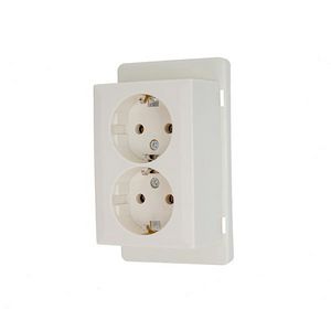 Deksel met 2-voudige contactdoos tbv universele lasdoos