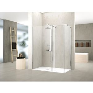 Kuadra hl 100 zijpaneel 100 cm band satin motief rvs-look
