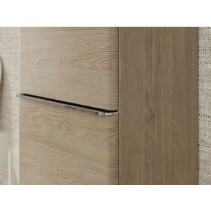 Hoge kast Natural Oak 400/350 scharnieren links greepkleur chroom Xelu Q 54137000